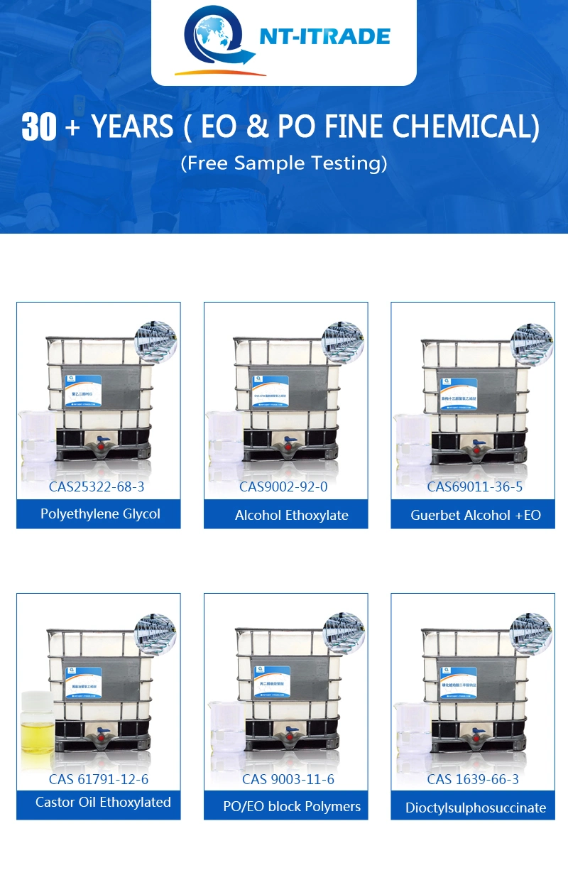 Nt-Itrade Brand Emulsifier Surfactant Propylene Glycol Block Eo/Po Polyether PE3100~PE8400 CAS9003-11-6